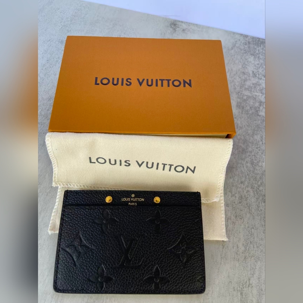 Louis Vuitton Monogram Empreinte Black Card Holder